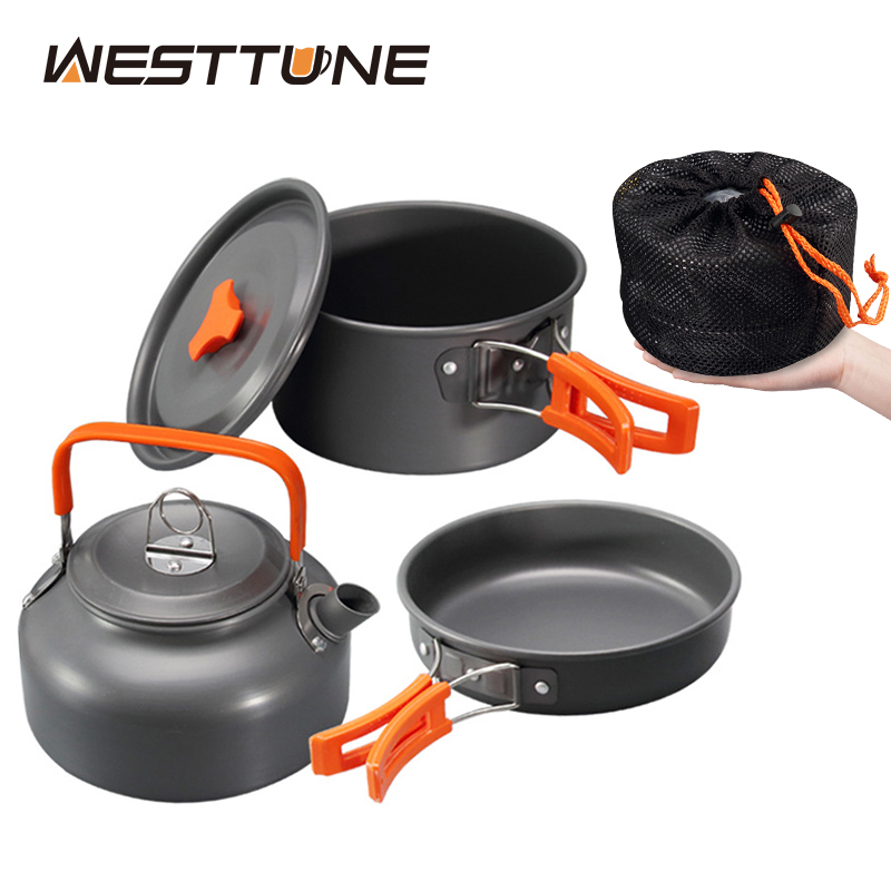 Camping Cooking Kit - WESTTUNE Camping Cookware Kit Aluminum Outdoor