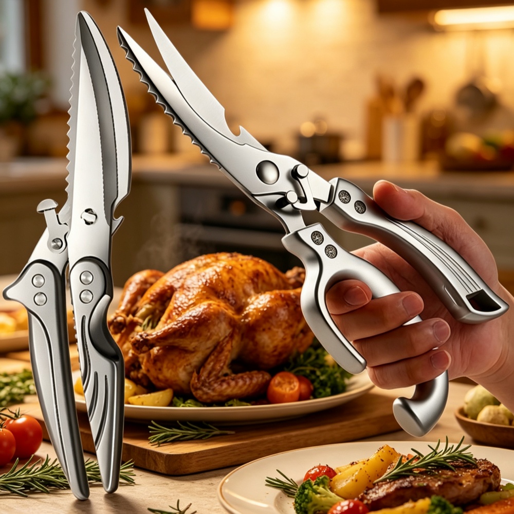 Camping Cooking Kitchen - Strong Scissors Multipurpose High Stainless Steel
