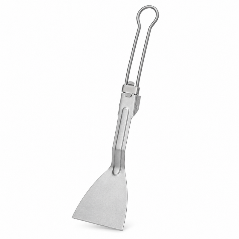 Camping Cooking Lightweight - Pure Titanium Folding Spatula, Lightweight 16g