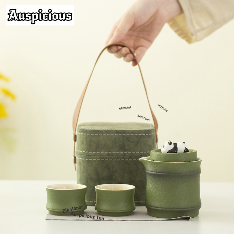 Japanese Camping Cooking - ZAEYORIA Creative Bamboo Panda Travel Tea