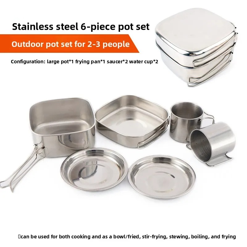6PCS Stainless Steel Safe Camp - Japanese Camping Cooking 评论和价格