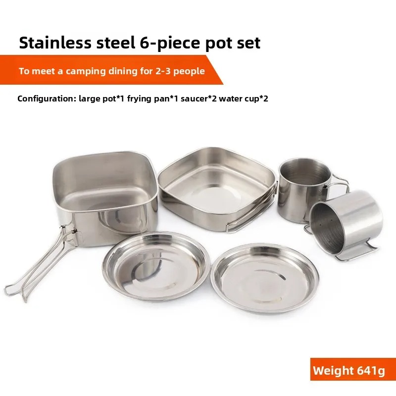 6PCS Stainless Steel Safe Camp - Japanese Camping Cooking 评论和价格