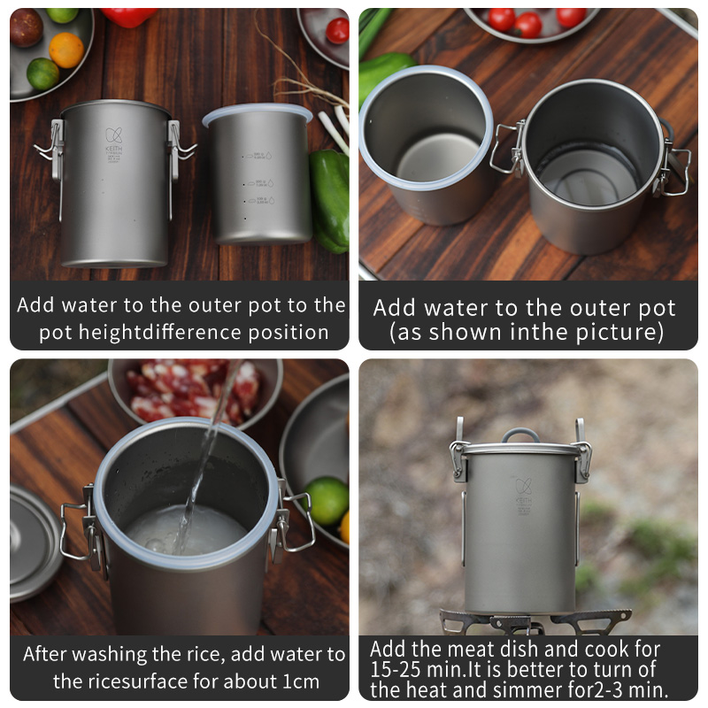 KEITH Pure Titanium Rice Cooke - Camping Cooking Kitchen 评论和价格