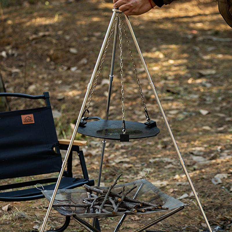 Outdoor Campfire Tripod Portab - Camping Cooking One Pot 评论和价格