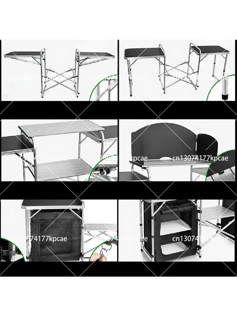 Lightweight Aluminum Outdoor C - Camping Cooking Table With Storage 评论和价格