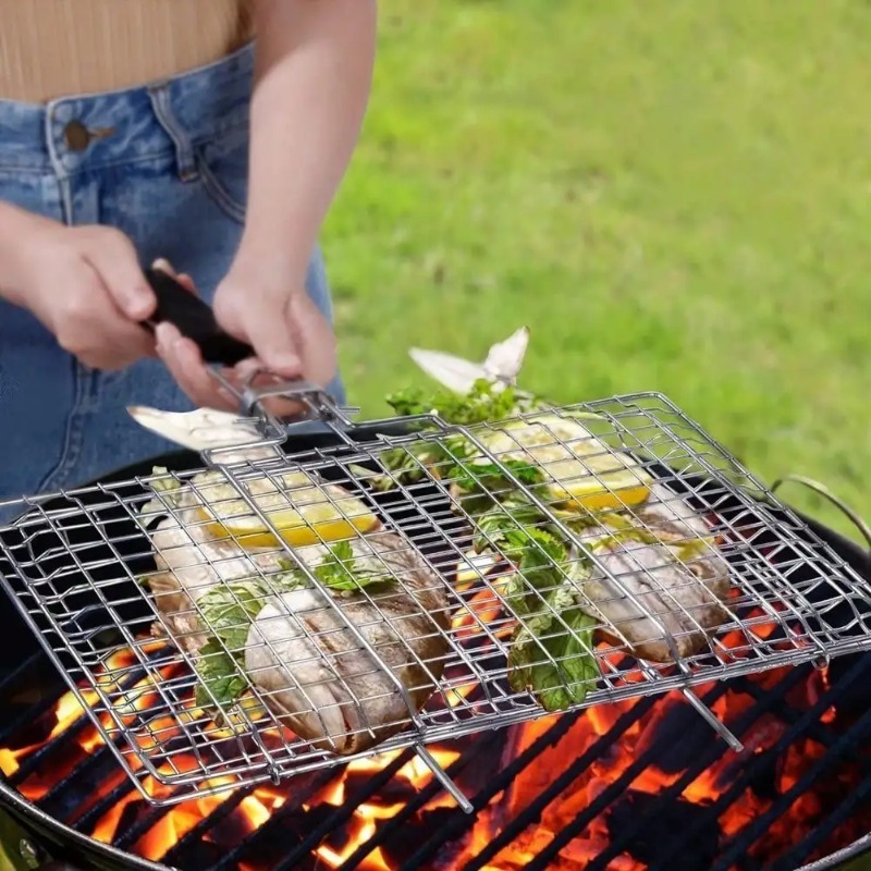 Folding Portable Outdoor Campi - Camping Cooking Basket 评论和价格