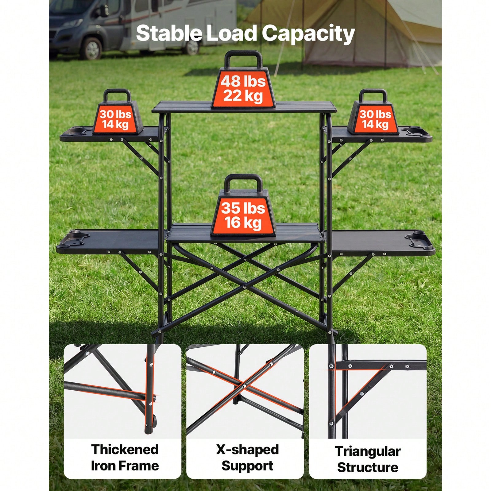 Camping Kitchen Table, Slim-Fo - Camping Cooking Kitchen 评论和价格