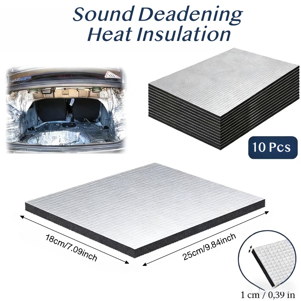 10PCS 10mm Car Sound Deadening - Aluminum Foil Heavy Duty 评论和价格