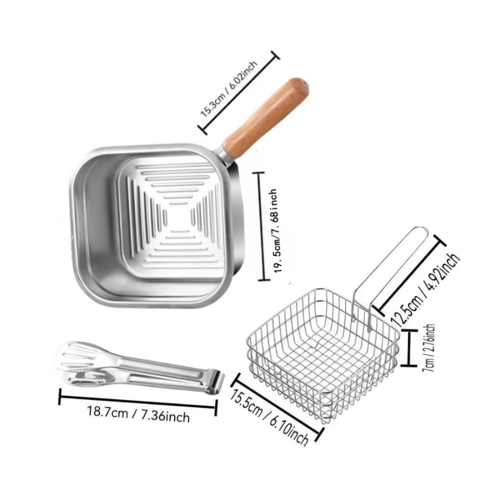 1 Set 316 Stainless Steel Squa - Camping Cooking Basket 评论和价格