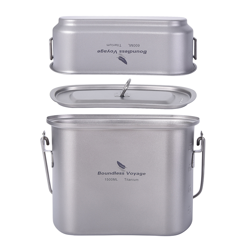 1.5L Outdoor Military Canteen  - Camping Cooking Kit 评论和价格