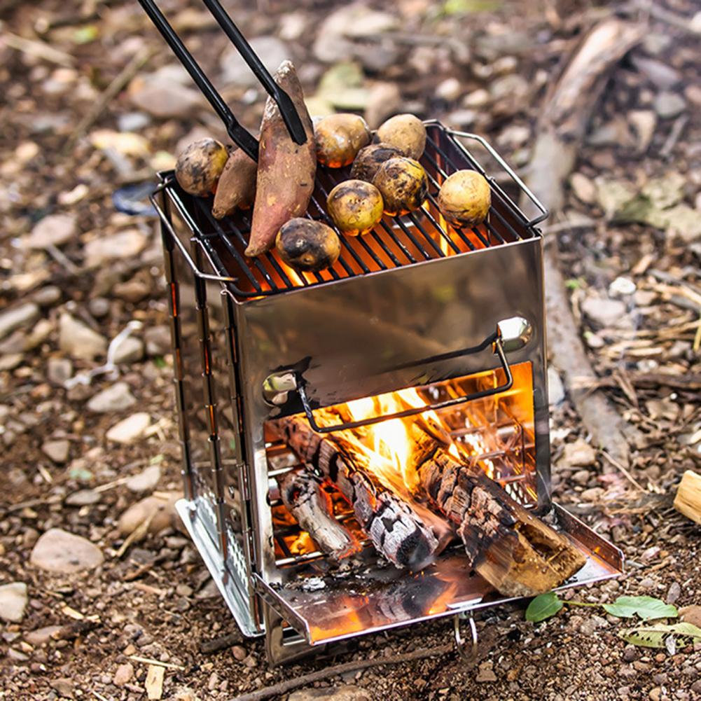 Stainless Steel Wood Burning S - Camping Cooking Tray 评论和价格