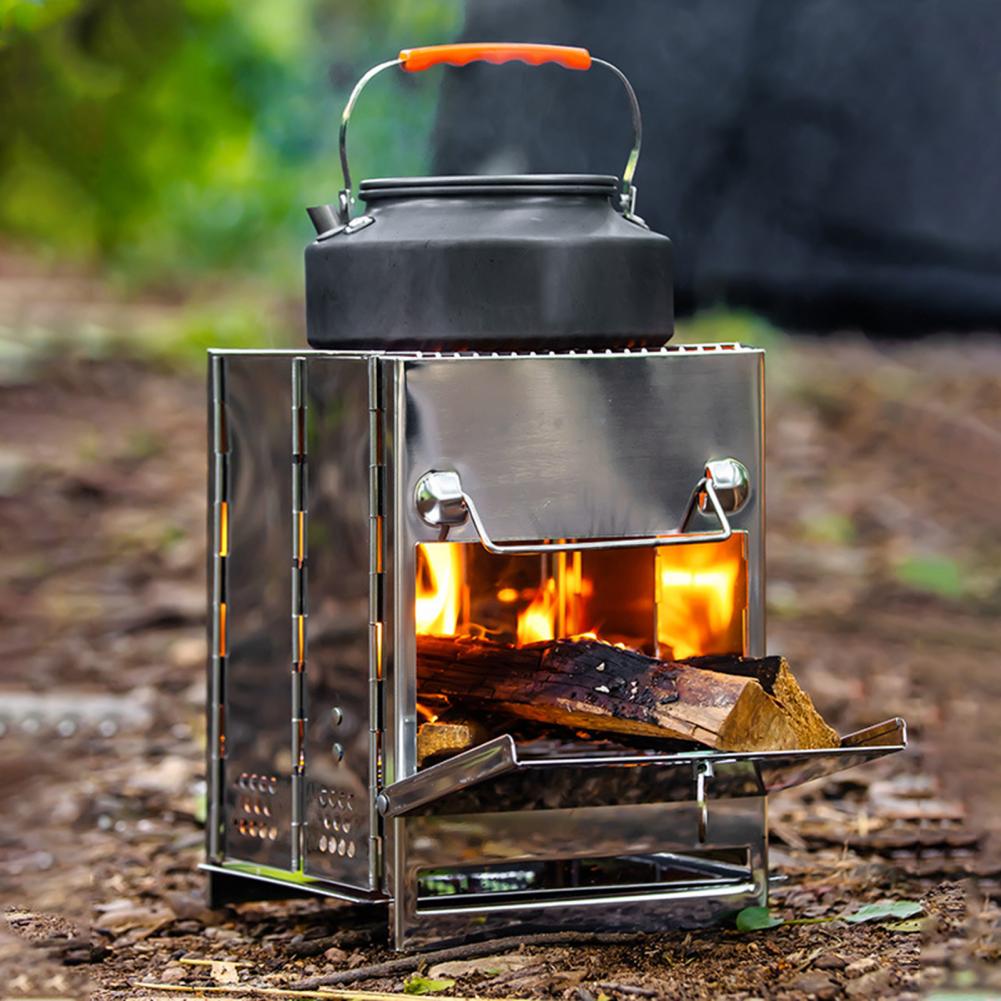 Stainless Steel Wood Burning S - Camping Cooking Tray 评论和价格