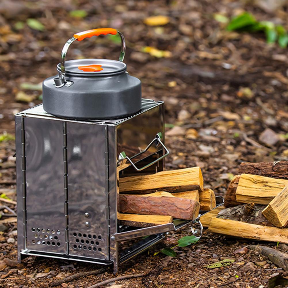 Stainless Steel Wood Burning S - Camping Cooking Tray 评论和价格