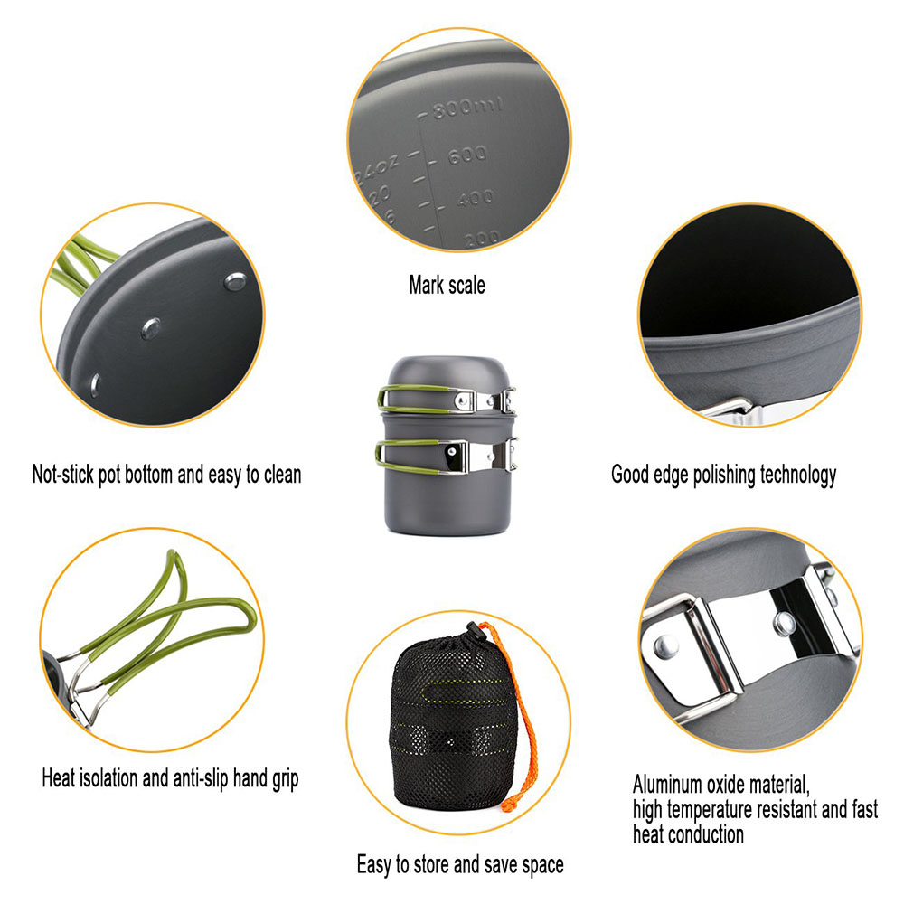 Ultralight Camping Pots Cookwa - Camping Cooking Kit 评论和价格