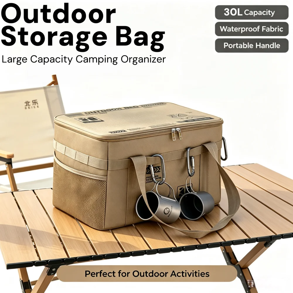30L Large Capacity Camping Coo - Camping Cooking Cupboard 评论和价格