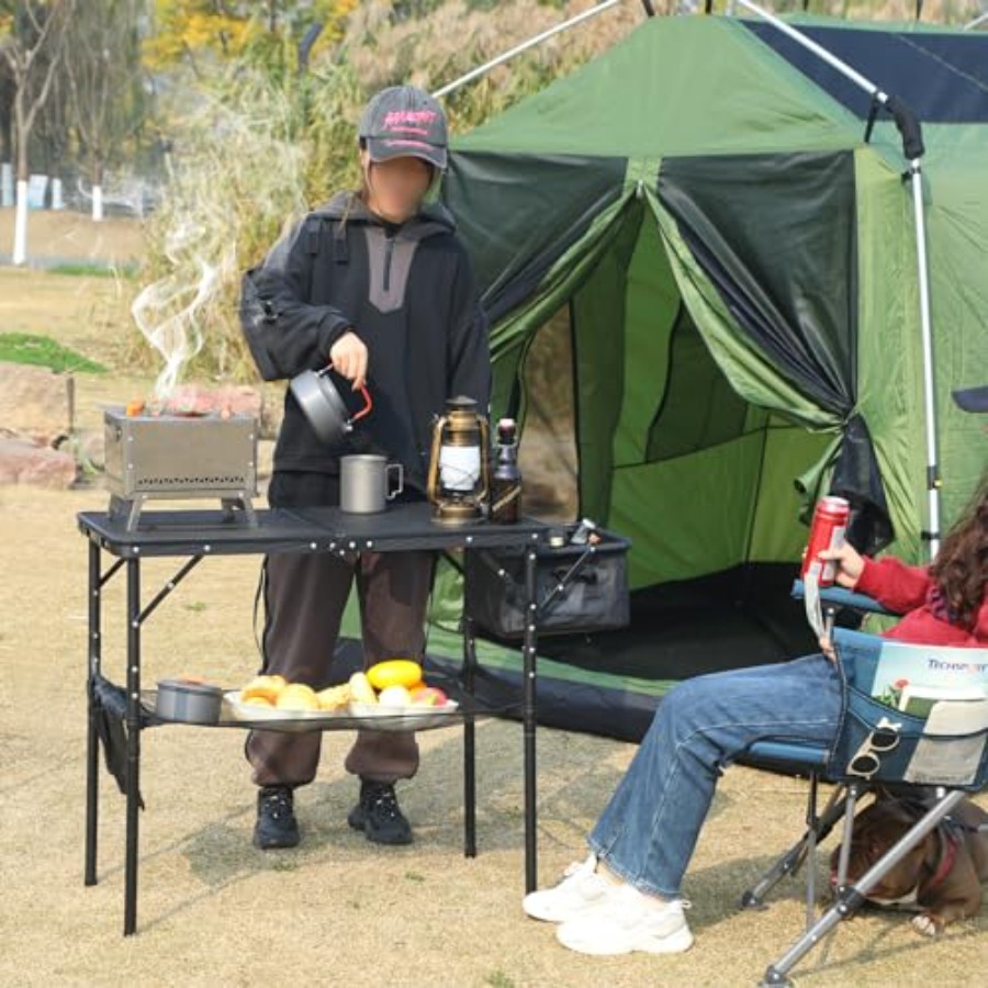 Folding Portable Grill Table w - Camp Grill Portable Folding 评论和价格