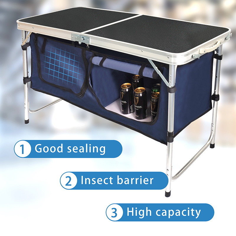 Outdoor Folding Table Aluminum - Camping Cooking Table With Storage 评论和价格