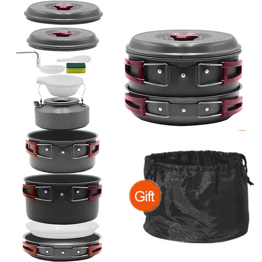 Outdoor cooking 3-4 person pic - Camping Cooking Kit 评论和价格