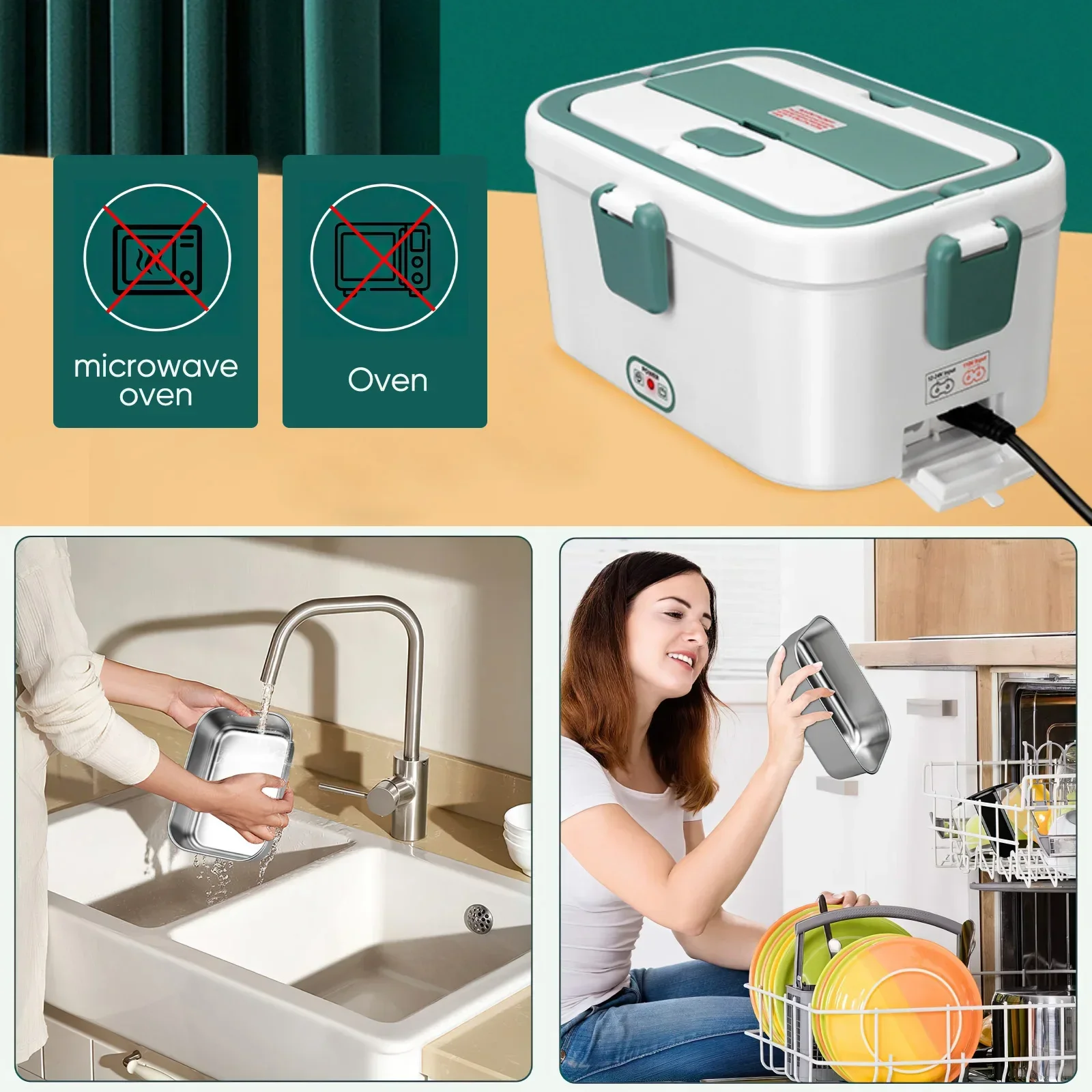 Electric Lunch Box Food Warmer - Camping Cooking Electric 评论和价格