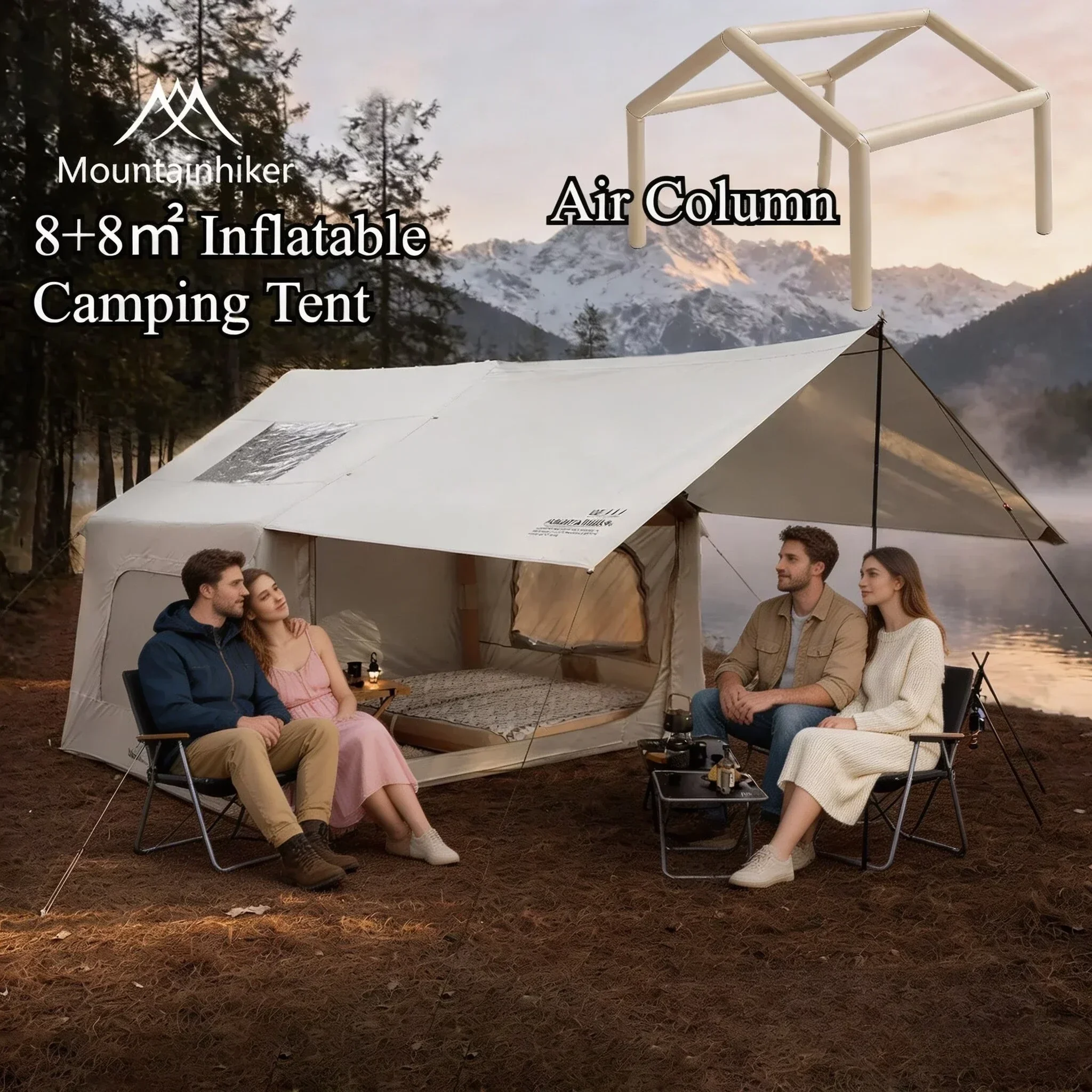 8+8㎡ MOUNTAINHIKER Inflatable  - Camping Cooking Utensils Kit 评论和价格