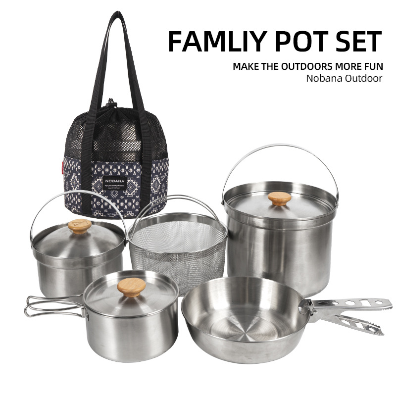 NOBANA Newest Outdoor Stainles - Camping Cooking Kit 评论和价格