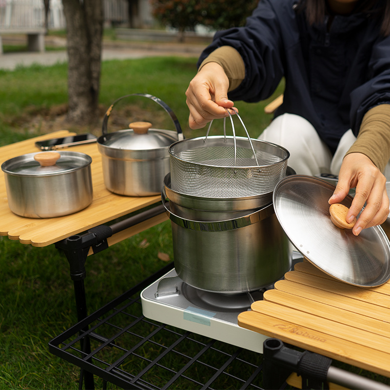 NOBANA Newest Outdoor Stainles - Camping Cooking Kit 评论和价格