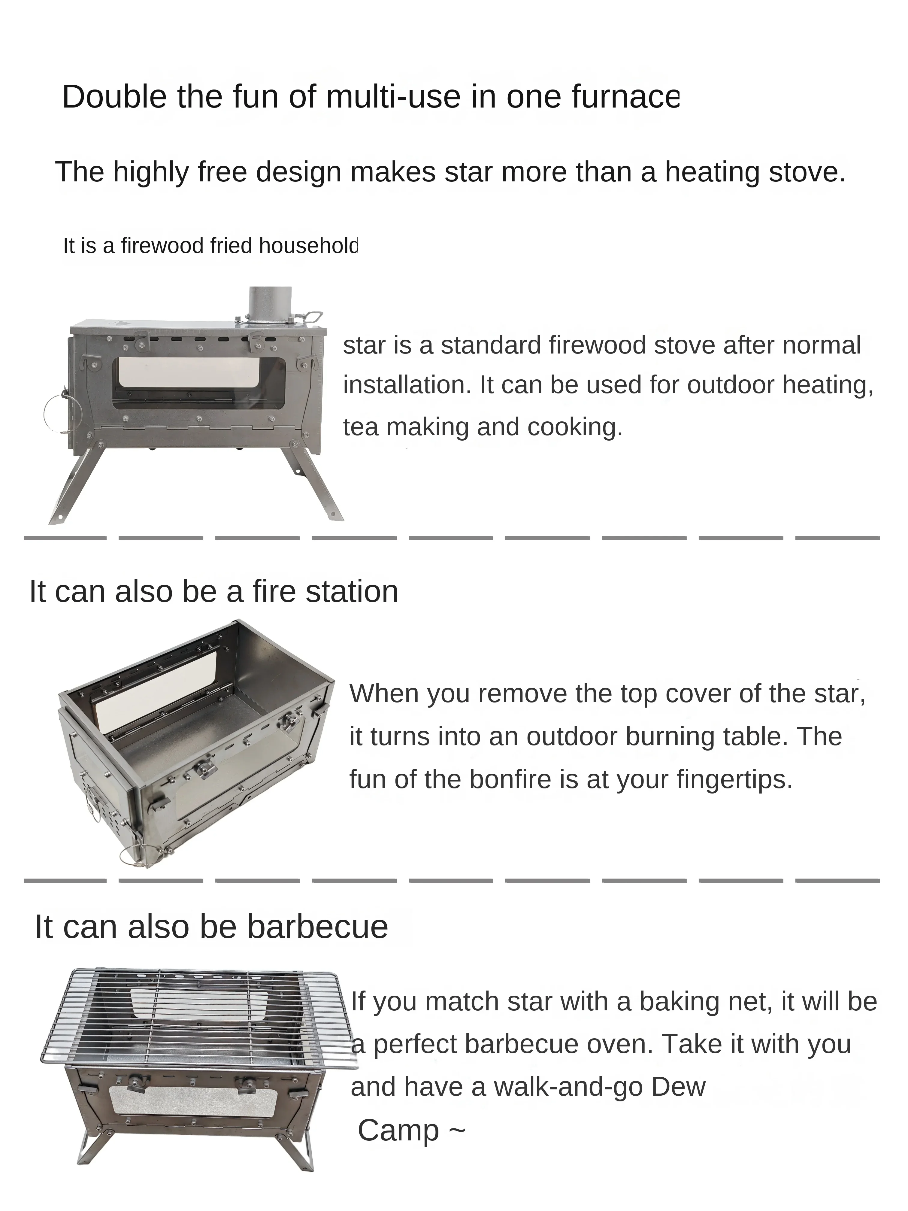 WT Star Ti Titanium Alloy Fold - Camping Cooking Hob 评论和价格