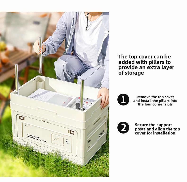 Camping Folding Storage Box Wo - Camping Cooking Utensils Kit 评论和价格