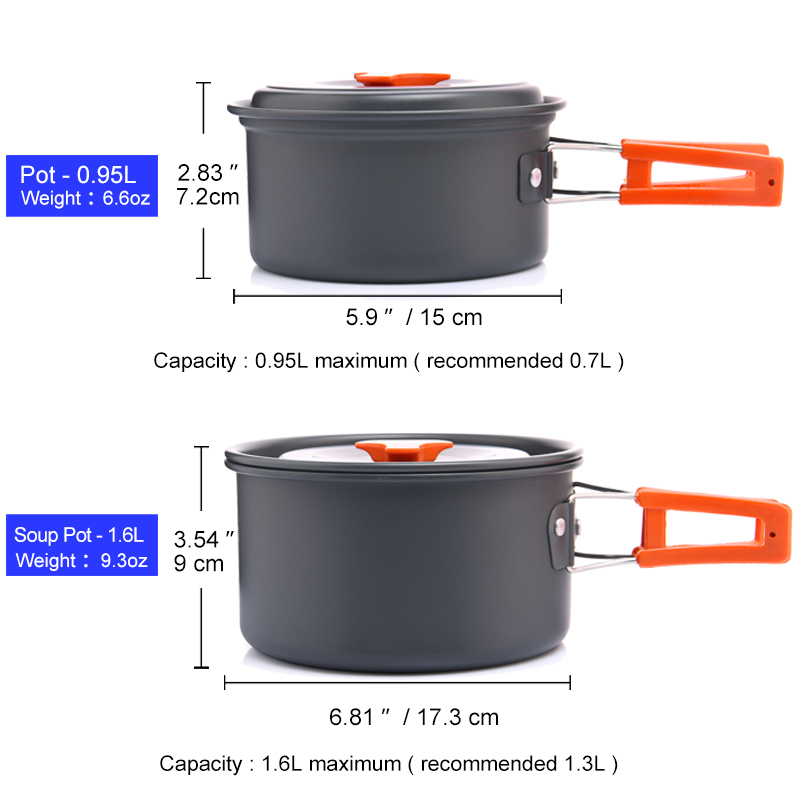 Widesea Camping Outdoor Cookwa - Camping Cooking Kit 评论和价格