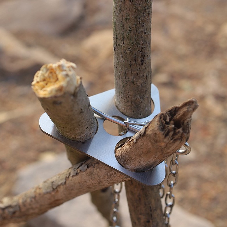 Stainless Steel Camping Tripod - Camping Cooking Kit 评论和价格