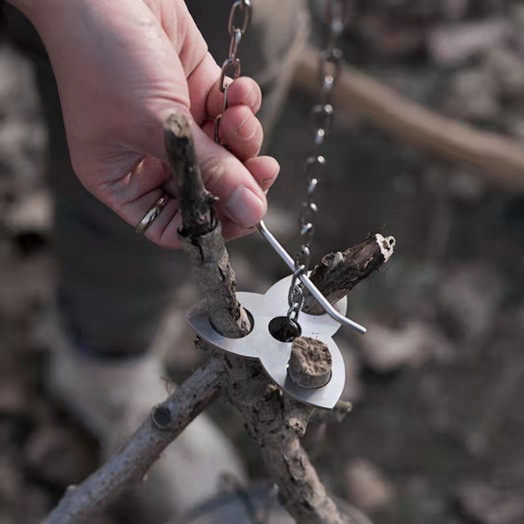 Stainless Steel Camping Tripod - Camping Cooking Kit 评论和价格