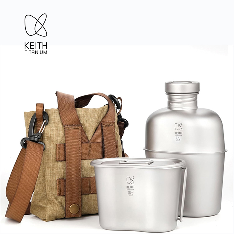 KEITH  Pure Titanium Canteen M - Camping Cooking Kit 评论和价格