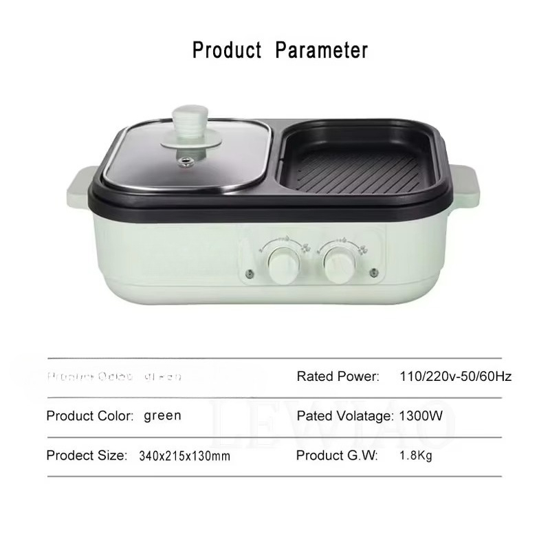 Non-stick barbecue hot pot mul - Camping Cooking Electric 评论和价格