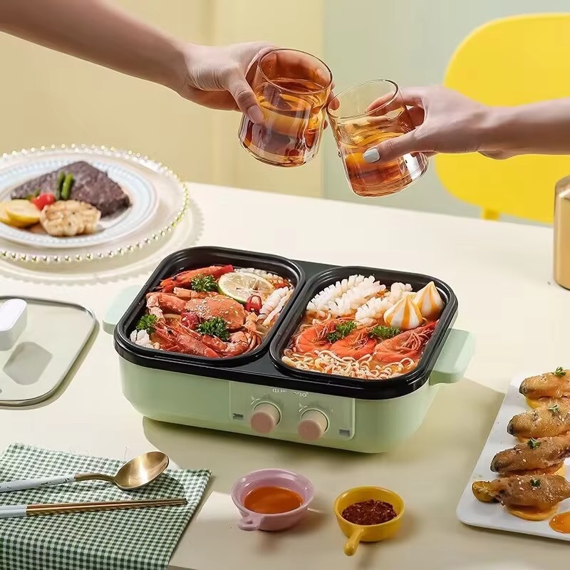 Non-stick barbecue hot pot mul - Camping Cooking Electric 评论和价格
