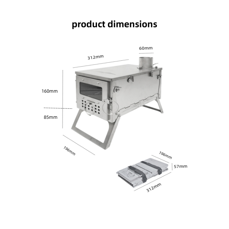 Folding Wood Stove, Stainless  - Camping Cooking Lightweight 评论和价格