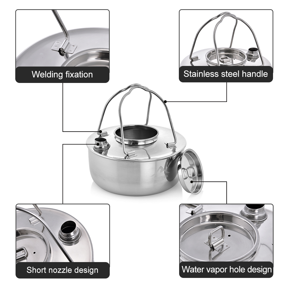 Widesea Camping Outdoor 1.7L S - Camping Cooking Kit 评论和价格