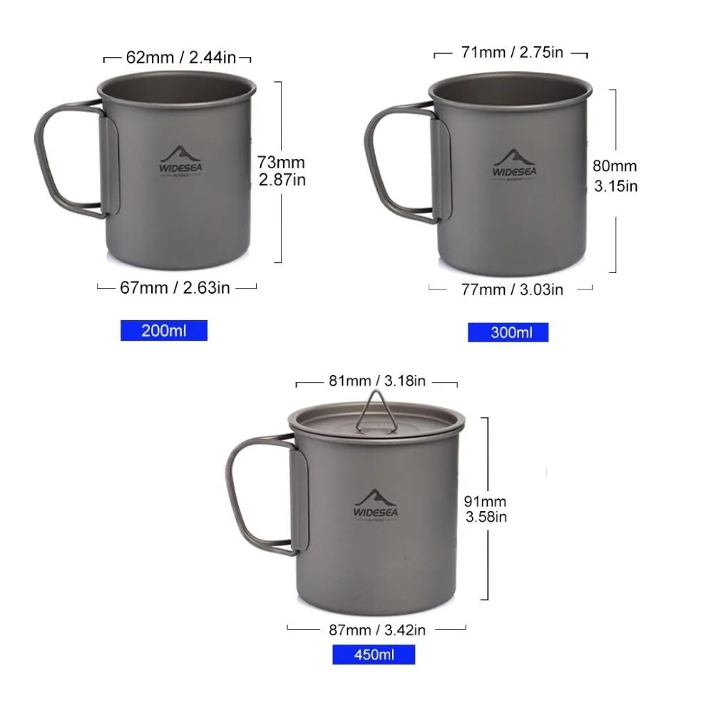 Widesea Camping Mug Titanium C - Camping Cooking Bundle 评论和价格