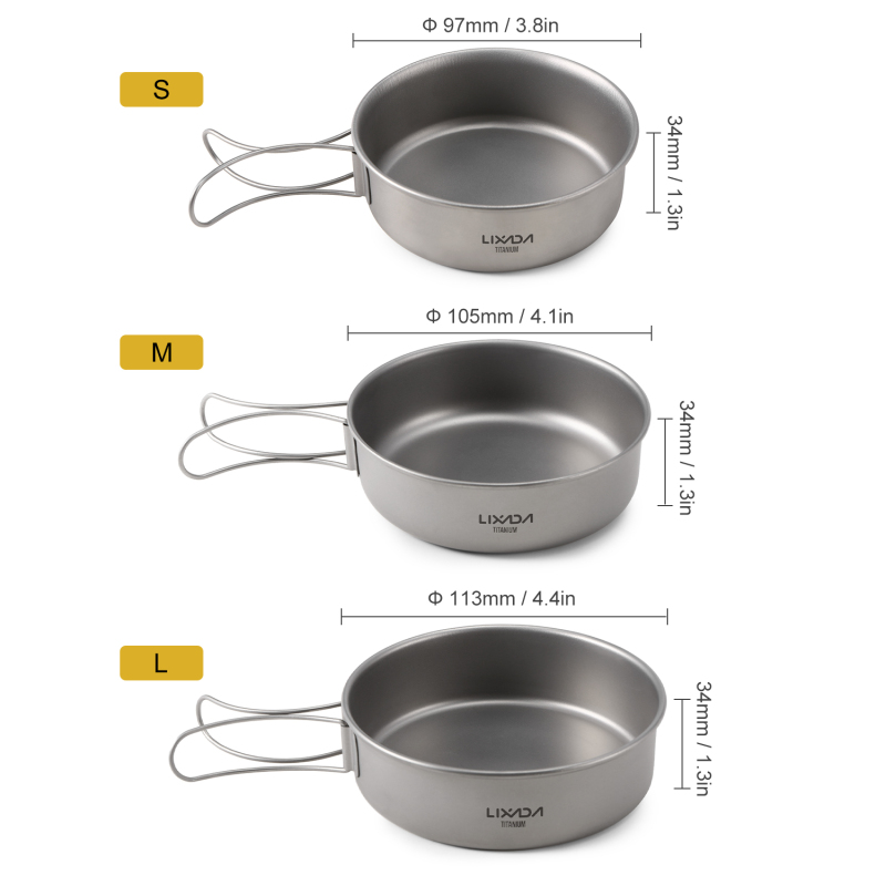 Lixada Titanium Bowls Ultralig - Camping Cooking Tray 评论和价格