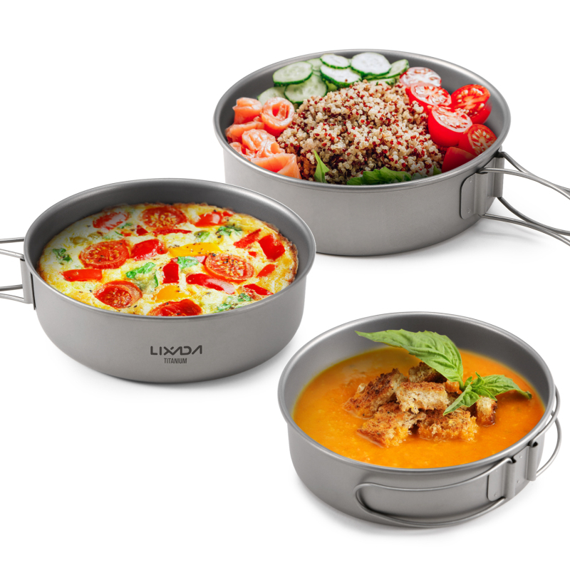 Lixada Titanium Bowls Ultralig - Camping Cooking Tray 评论和价格