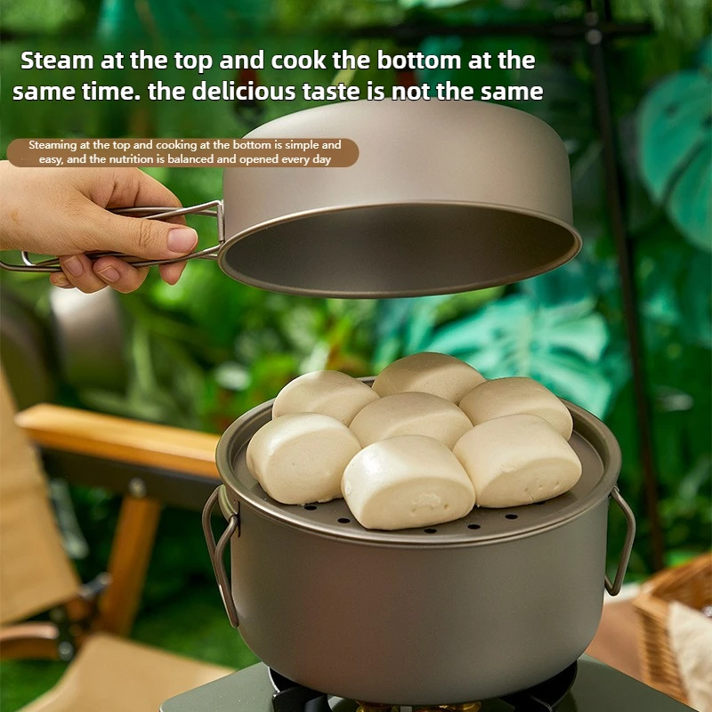Titanium Outdoor Pot Set Picni - Camping Cooking Lightweight 评论和价格