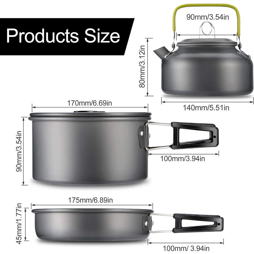 Outdoor Camping Cookware Set M - Camping Cooking Kit 评论和价格