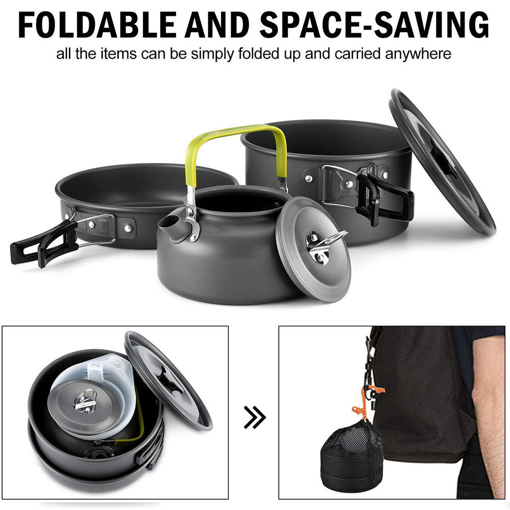 Outdoor Camping Cookware Set M - Camping Cooking Kit 评论和价格