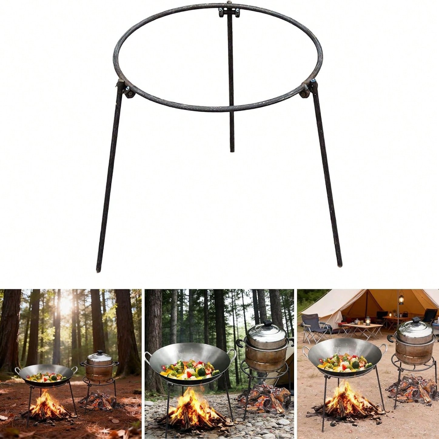 Portable Outdoor Camping Tripo - Campfire Cooking 评论和价格