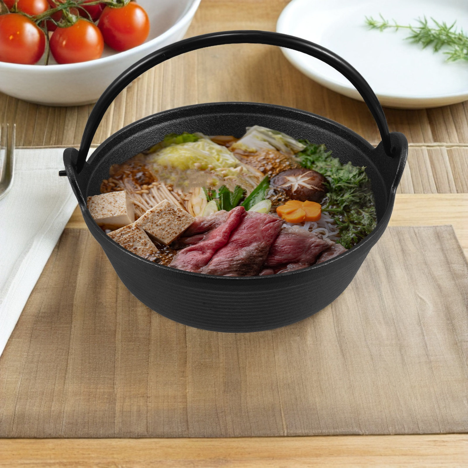 Japanese Style Cast Iron Sukiy - Japanese Camping Cooking 评论和价格