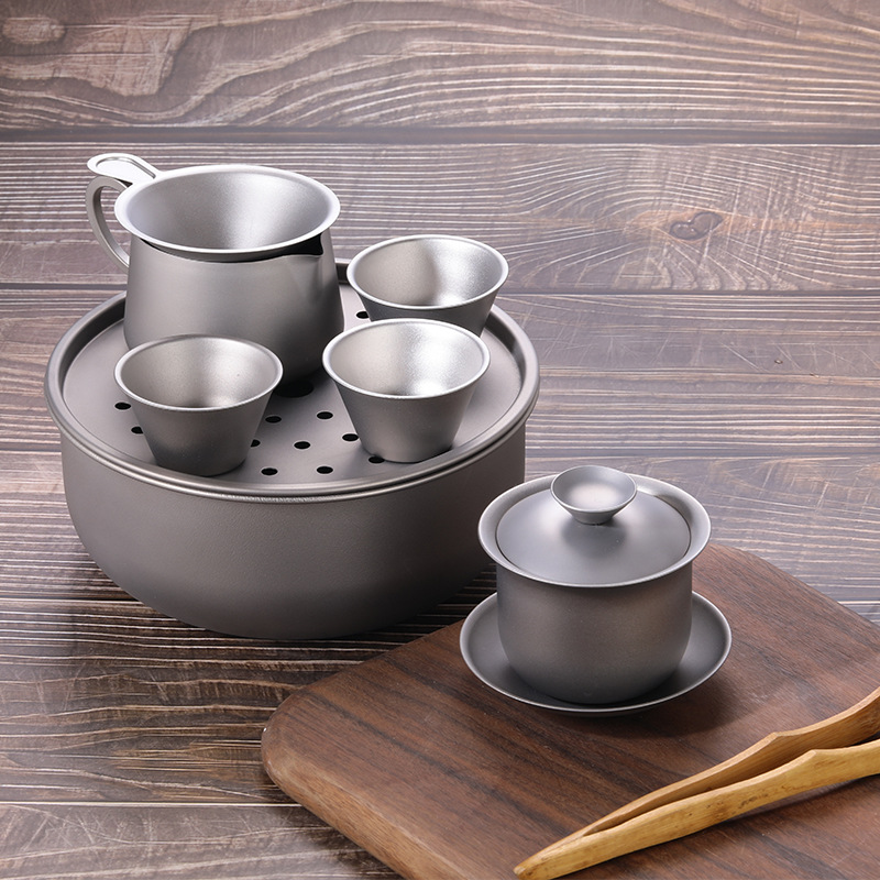 Pure Titanium Tea Set, Portabl - Camping Cooking Table With Storage 评论和价格