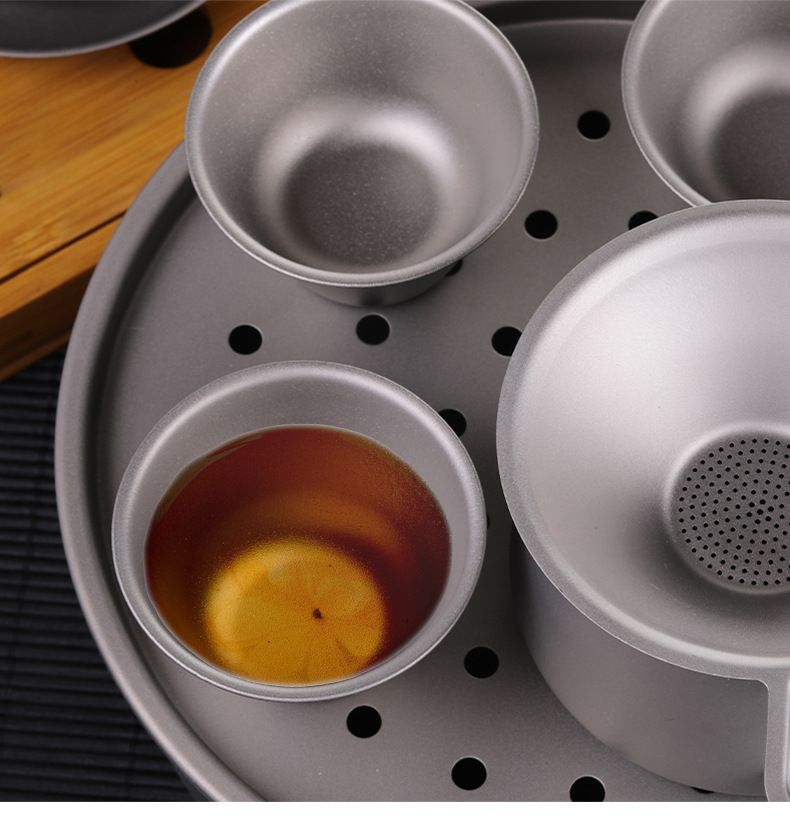 Pure Titanium Tea Set, Portabl - Camping Cooking Table With Storage 评论和价格