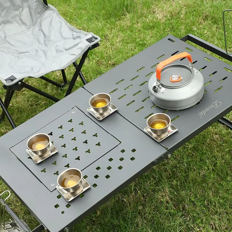 Camping Portable Folding Iron  - Camping Cooking Table With Storage 评论和价格