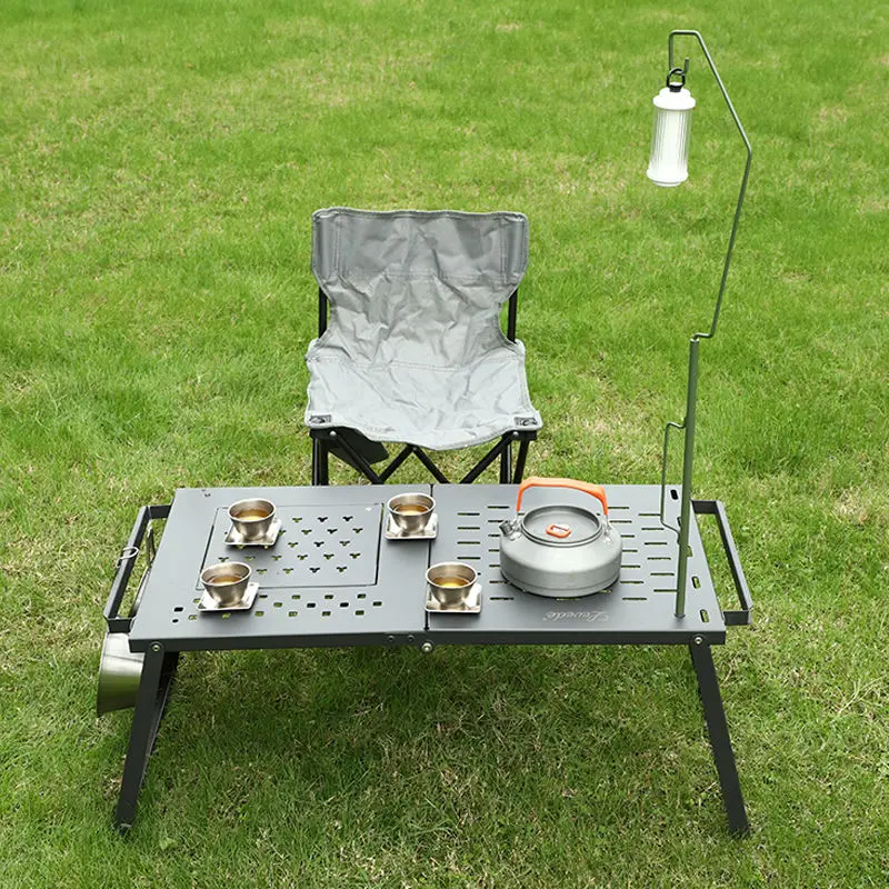 Camping Portable Folding Iron  - Camping Cooking Table With Storage 评论和价格